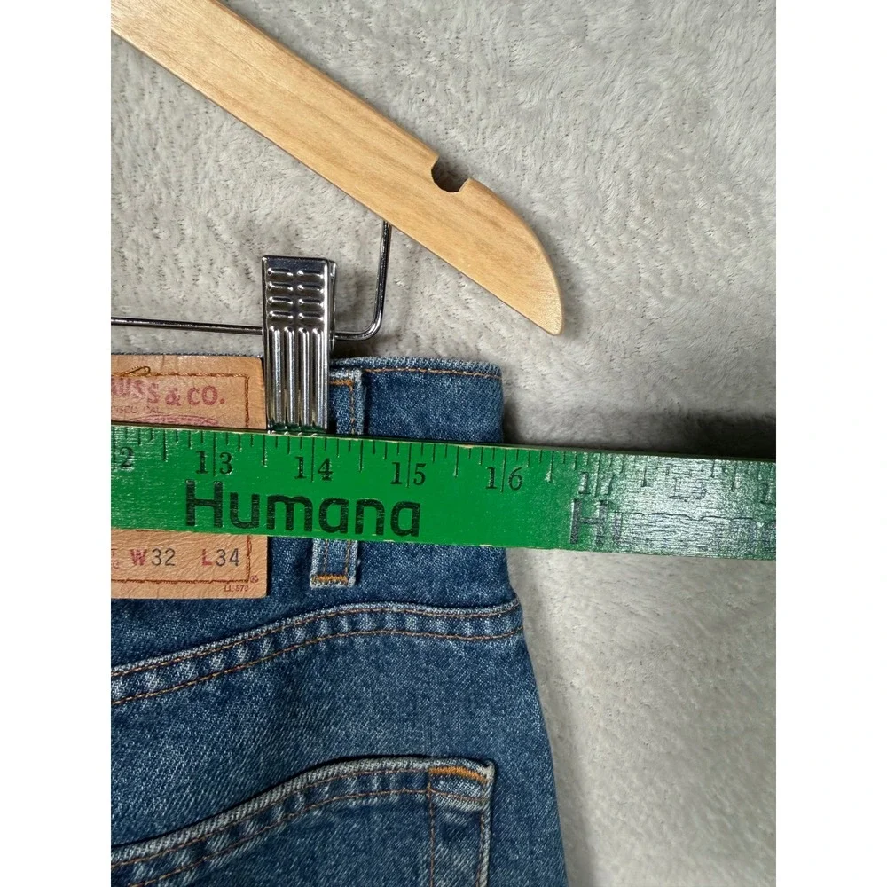 VTG Levis 505 Regular Fit Straight Leg Jeans Mens 32x34 Blue Medium Wash Denim